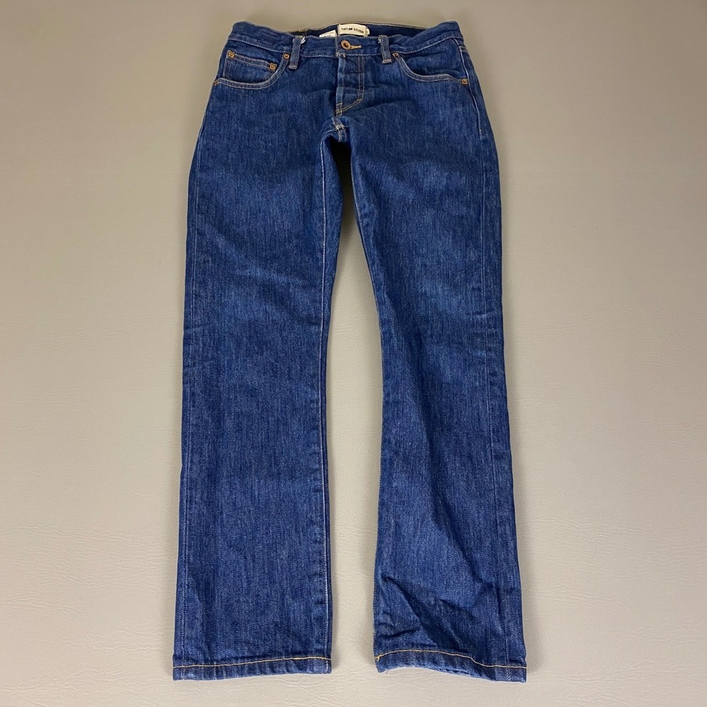 Taylor Stitch Jeans Men's 30x30 Slim Fit Blue White Oak Cone Denim Button Fly